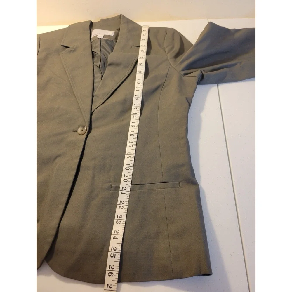 Old Navy Gray One-Button Single Breasted Career Formal Blazer Women's Size Large